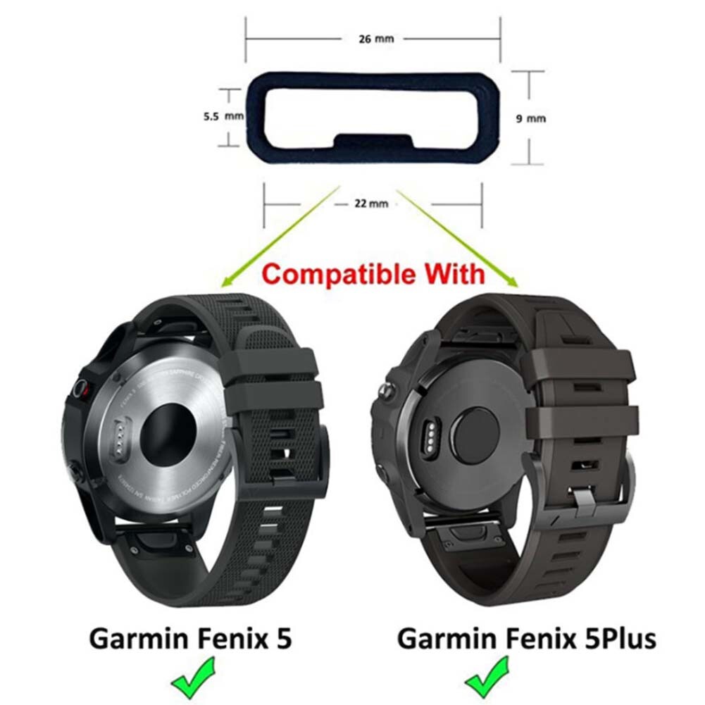 6X Silicone Rubber Garmin Watch Strap Band Keeper Holder Hoop Loop Ring