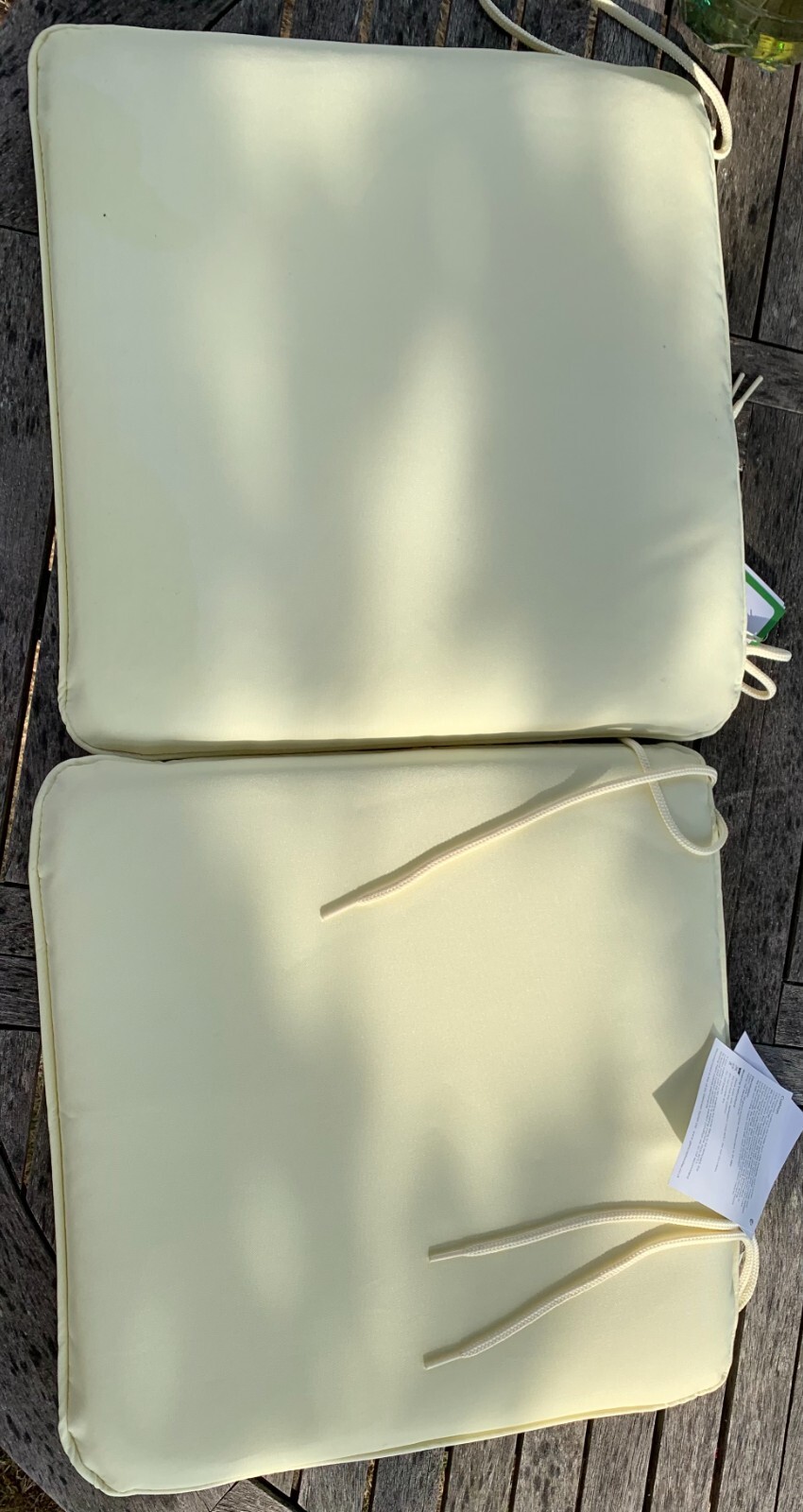 CC COLLECTION BY GLENCREST SEATEX CREAM SEAT PAD CUSHIONS 2PACK GARDEN