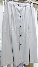 Vintage A-line BUTTON Front GRAY Skirt MEDIUM Below KNEE Pockets BUSINESS USA