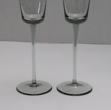  2 Bicchieri Champagne Nason & Moretti Flauto Grigio Murano Italia 