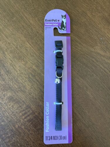 Cat Collar~Fashion~Ever Pet ~ Adjustable Fit ~ Black ~ FREE SHIPPING!