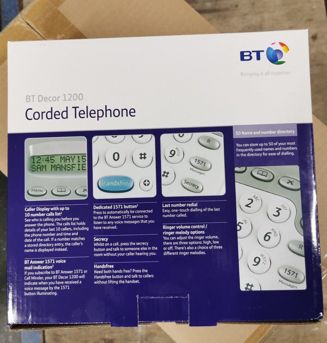 BT Decor 1200 Corded Phone eBay