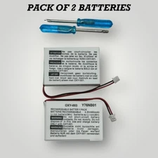 Game Boy Micro 460 mAh Replacement Battery GBM OXY-003 OXY-001 2 PACK WHITE