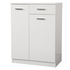 Mobile multiuso 60x34 con 2 ante e cassetto CLASSIC Bianco Lucido