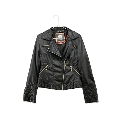 Vince Camuto Moto Jacket Womens S Black Softshell Lightweight