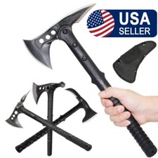 16" Tactical Survival Axe Tomahawk Survival Hatchet Stainless Steel Camping Hunt