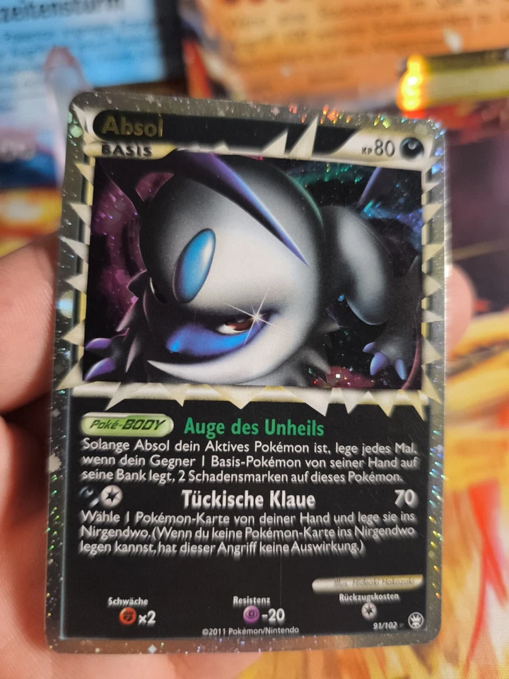 Pokemon Karte Card Absol HGSS Triumph Triumphant Deutsch German Holo NM+  - Bild 2 von 4