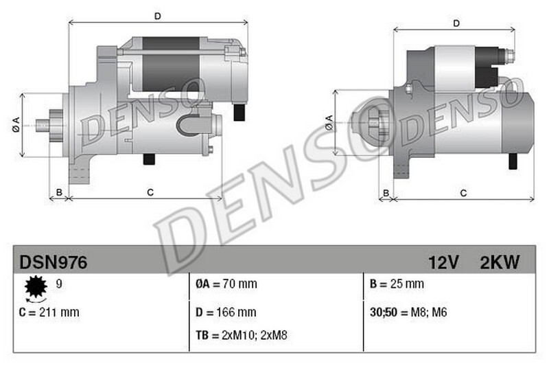 Motorino d'avviamento PER Land Rover Discovery IV 3.0 SDV6 4x4 188 KW 256 CV