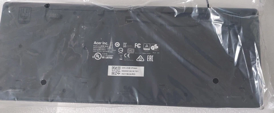 Acer - KB75211 - Tastiera Nero - USB - DKUSB1P060 - Nuovo - Immagine 2 di 4