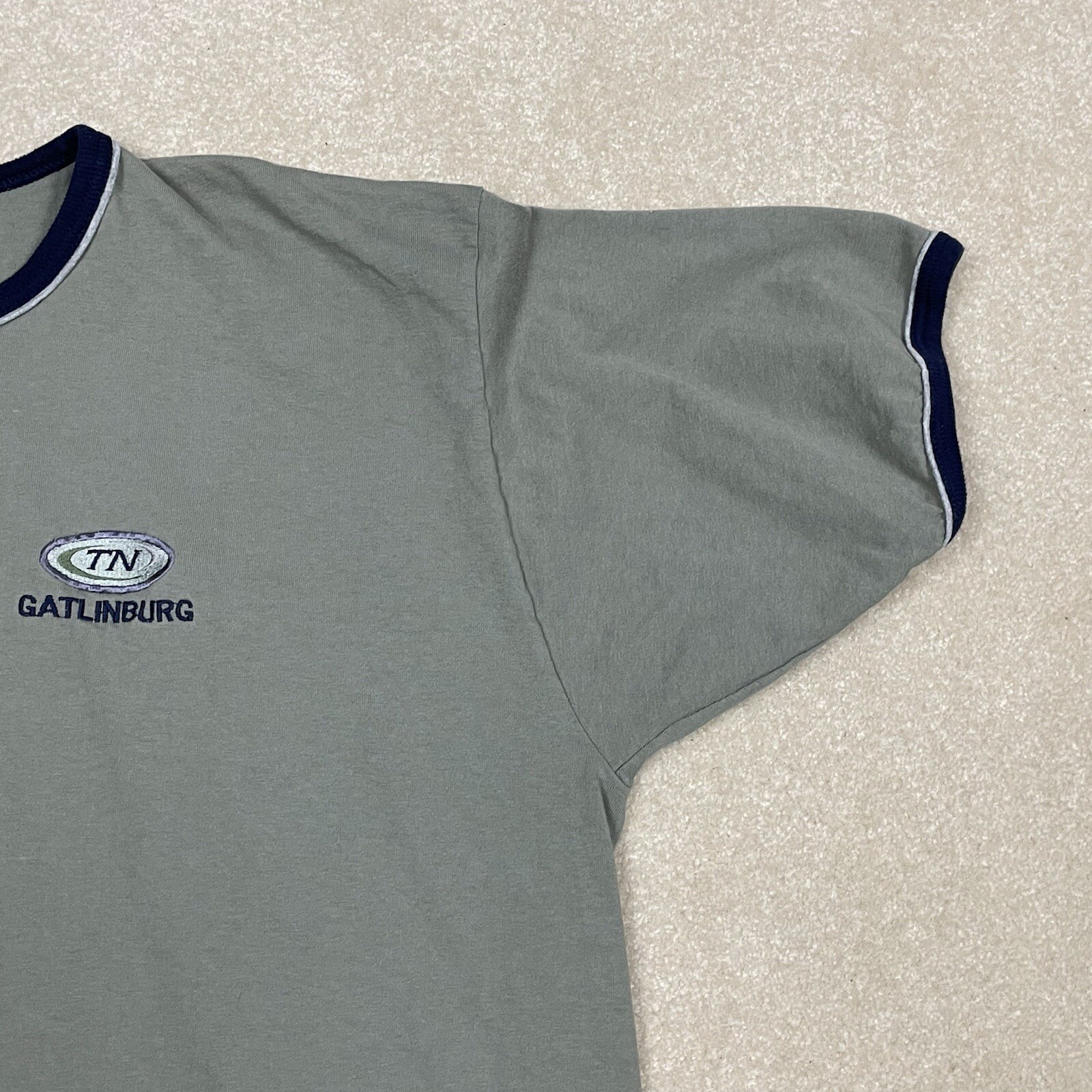 VTG 90s Basic Editions Ringer Tee Gatlinburg TN G… - image 4