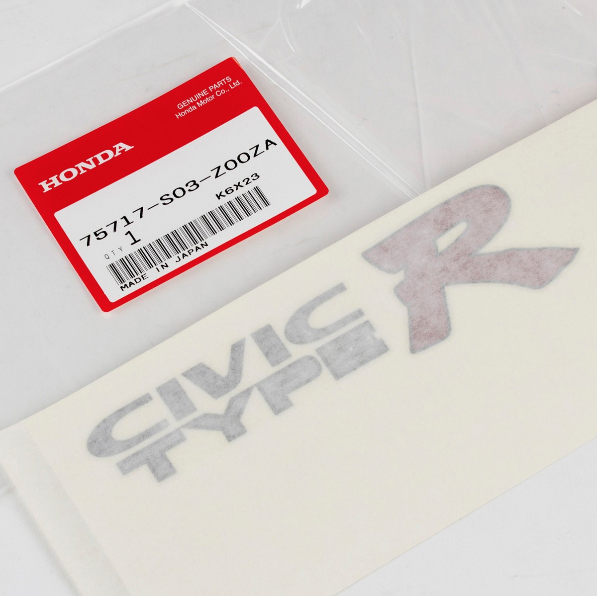 EKハッチ　EJ7 civic US HONDA純正サイドモール Genuine OEM Honda Civic Type-R EK9 Rear Hatch Decal Dark Outline