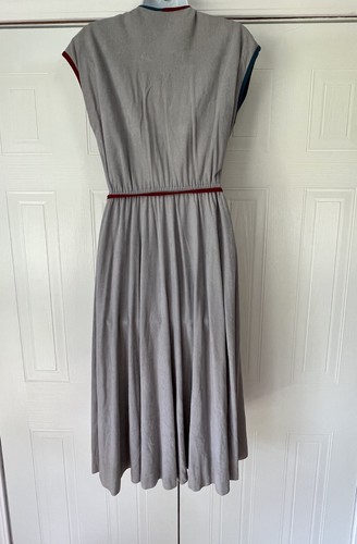 Vintage Jerrel of Texas 1970s velour full skirt Size 11, Made In Usa dress - Picture 7 of 11
