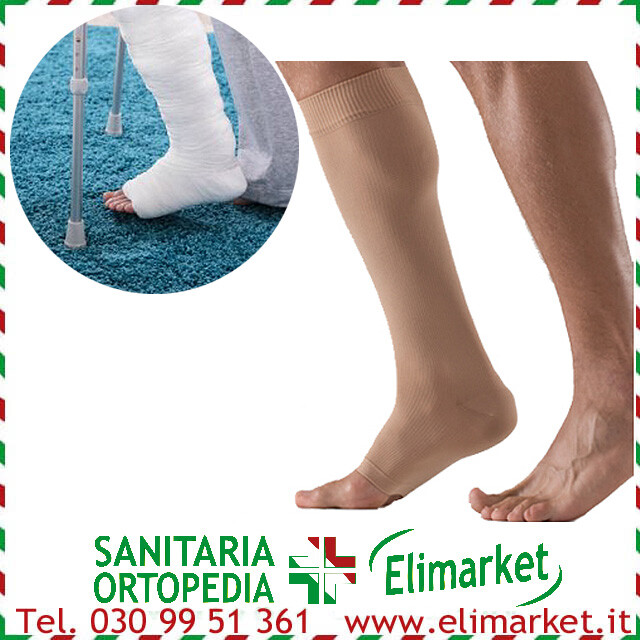 Calza elastica post gesso calza contenitiva caviglie gonfie distorsioni  edema