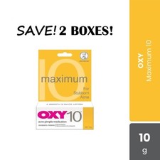 2x OXY10 10 Benzoyl Peroxide 10g Stubborn Acne Pimple Spot Control Treatment