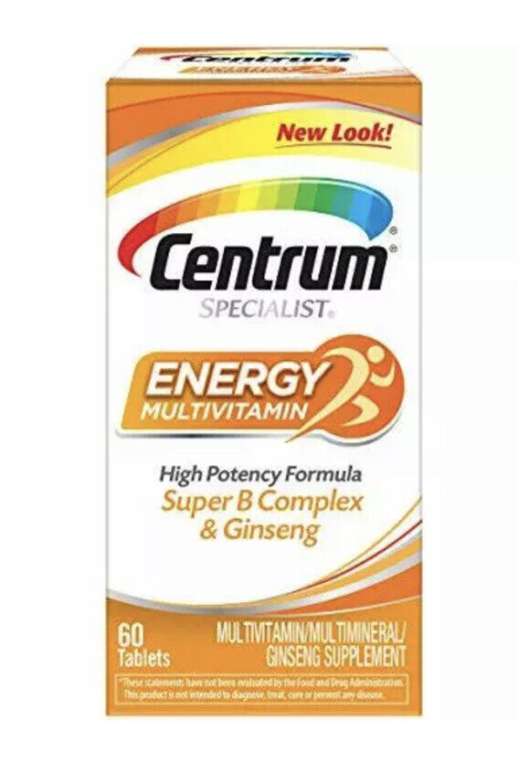Centrum Specialist Energy Complete Multivitamin Supplement 60 Tablets Exp 3/23