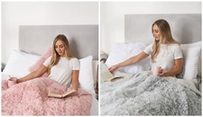 Cuddle Velour WEIGHTED BLANKET Cosy Soft Warm Sensory Anxiety AUTISM Throw Grey