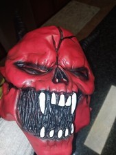 Red Devil Demon Monster Latex Rubber Halloween Mask ADULT