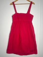 J. Crew Midi Dress Women's 8 Pink Babydoll Spaghetti Strap Sailor Kawaii