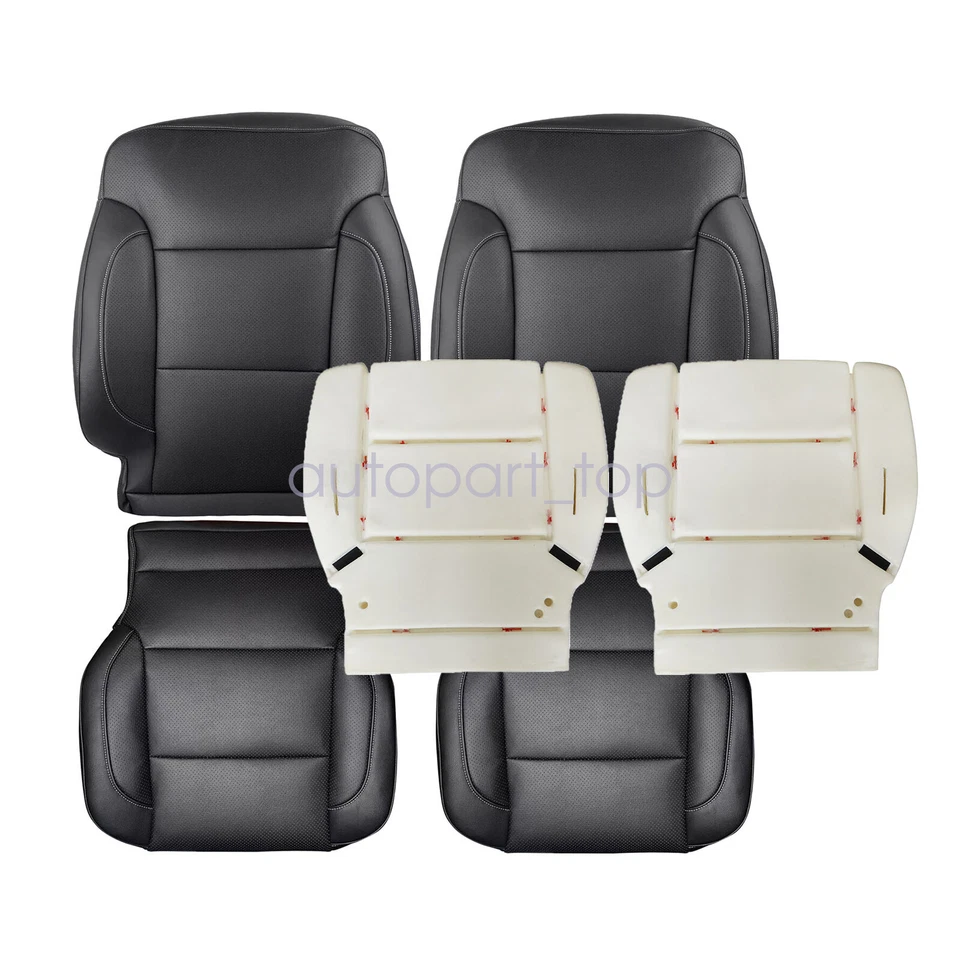 Cubierta de asiento de cuero negra/espuma para conductor/pasajero Chevy Suburban 2014-2019 Foto 2 de 4