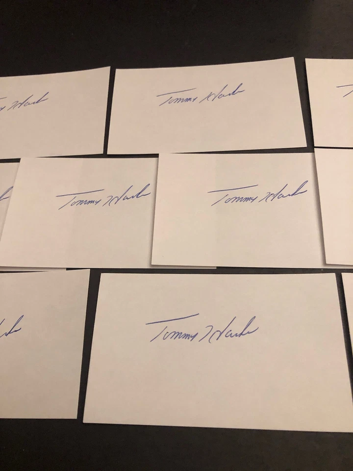 (Lot of 10) Tommy Harper Red Sox Signed Index 3x5 Autographed Card Lot 10-4 - Image 3 of 4