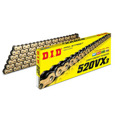 FITS KAWASAKI GPZ00 S 1987 - 2005 DID X-RING MOTORCYCLE GOLD CHAIN 520 VX 104 L