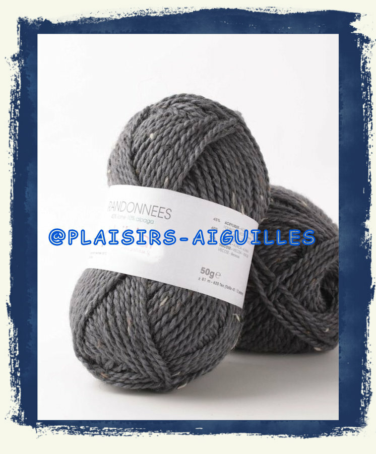 Lot De 7 Pelotes De Laine PHIL RANDONNEES Gris Souris - Phildar - Aiguille 4,5 - Acrylique Mélangé - Neuf
