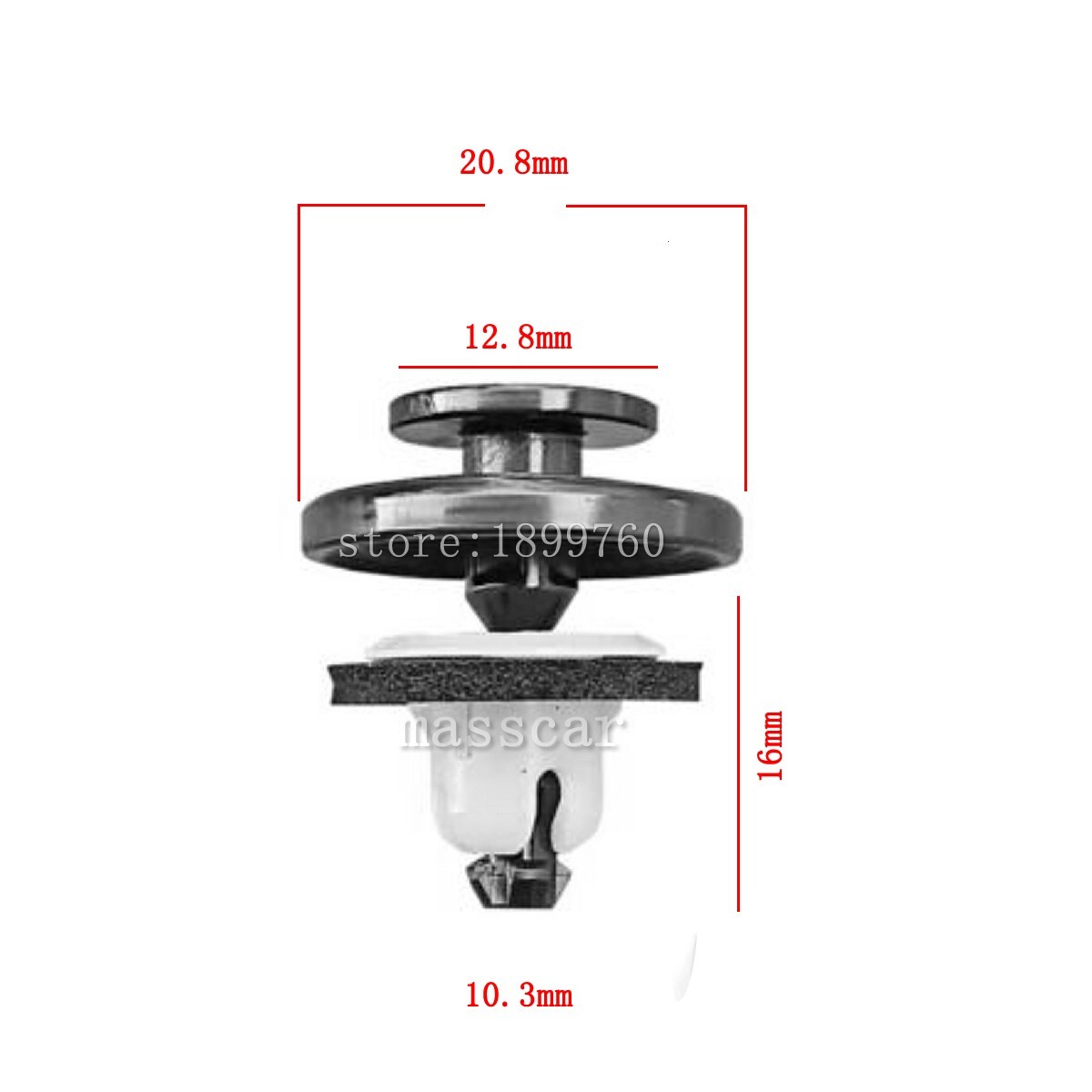 10x Tailgate Spoiler Clip 91513-T6A-003 for Honda Civic CR-V HR-V