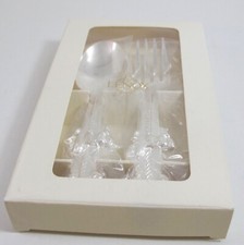 2 pc Vtg Lenox Baby Jewel Silver Plated Boxed Spoon  Fork Carousel Horse Handle