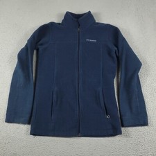 Columbia Jacket Boys Size XL Blue Fleece Full Zip Up Track Sweater Kids
