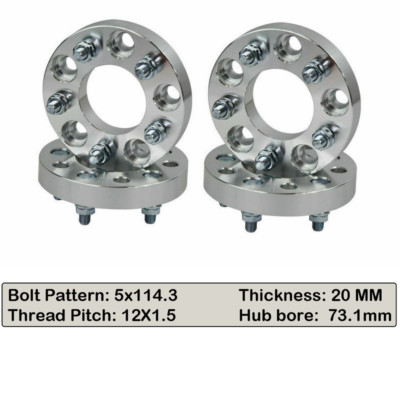 4pcs 20mm;Spurverbreiterung 5x114,3 M12x1,5 73,1 NLB Für Toyota Honda Mazda DE