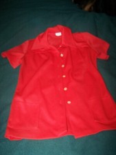 Vintage Red Blazer short Sleeve 2 pockets in Excellent Shape