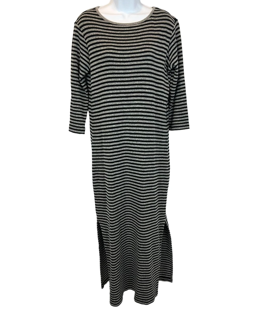 3/4 Sleeve Striped Regular Size Maxi Dresses for Women for sale | eBay