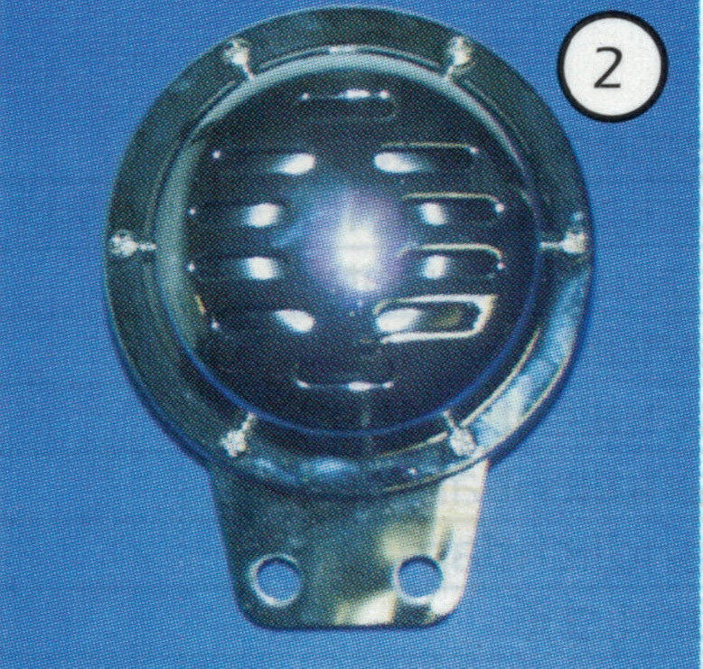Klaxon 12V puissant avec finition chrome miroir de 100mm pour une sécurité accrue