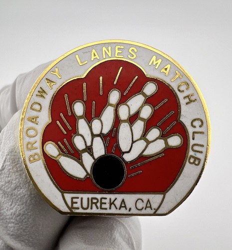 Broadway Lanes Match Club Bowling Alley Eureka, CA Brooch Pin