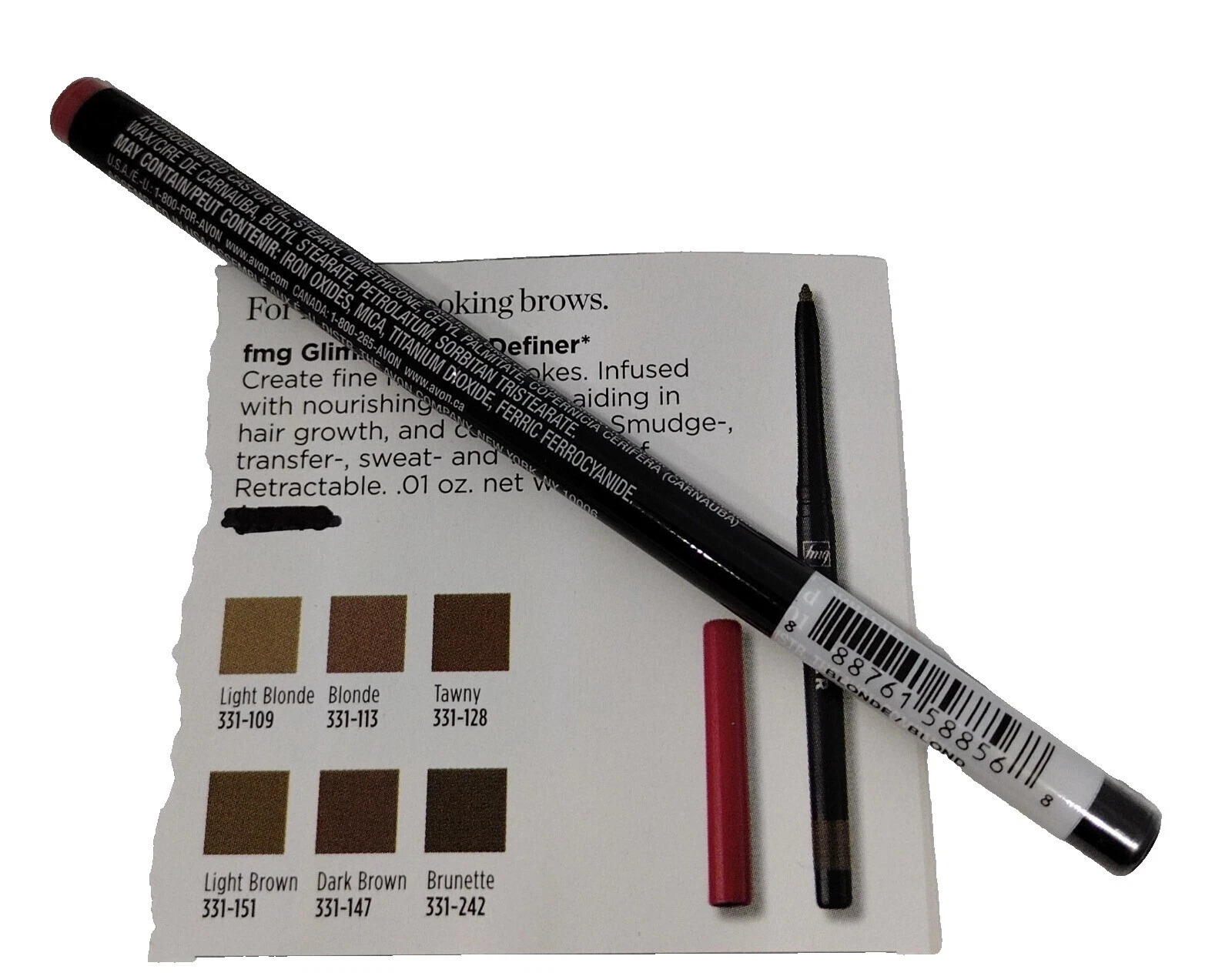 Lápiz Avon delineadores de cejas de larga duración y definición