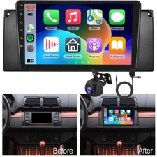 2+32GB Android 13 Car Stereo Carplay GPS Radio + Camera for BMW E38 E39 E53 X5