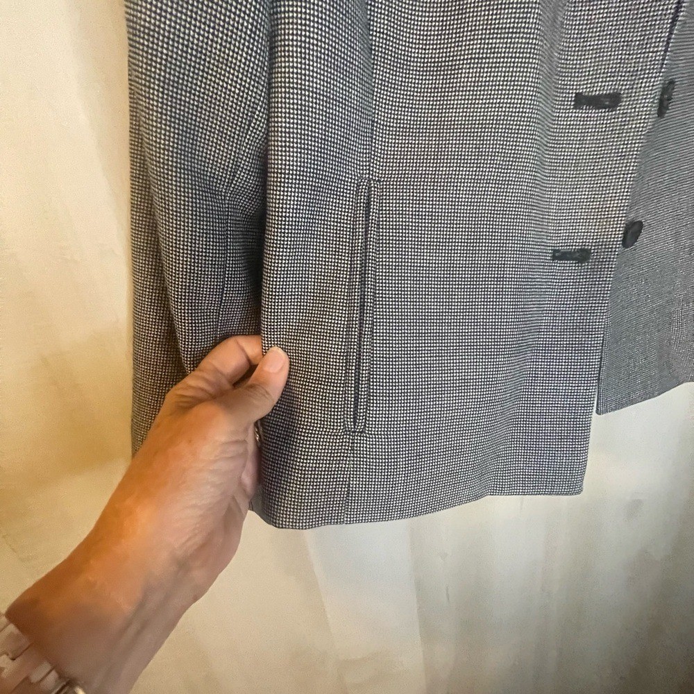 Pendleton blazer 100% virgin wool black white hou… - image 4