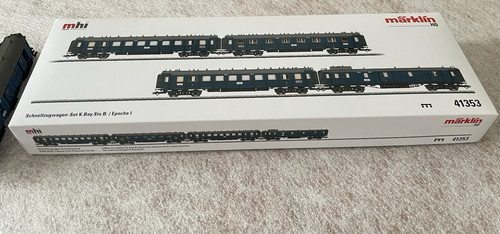 Märklin H0 41353 Schnellzugwagenset blau K.Bay.Sts.B. Neuwertig in OVP | Condition: Neu