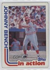 1982 Topps In Action Johnny Bench #401 HOF 1gk6