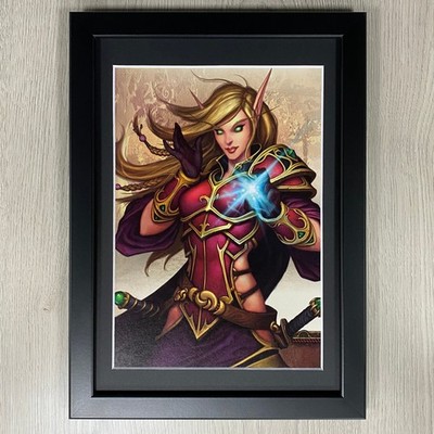 WORLD OF WARCRAFT GERAHMTE KUNST BLOOD ELF MAGIER BLIZZARD UNTERHALTUNG WOW