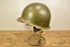 WW2 US M1 fixed bale helmet, Firestone rigger para liner - Original