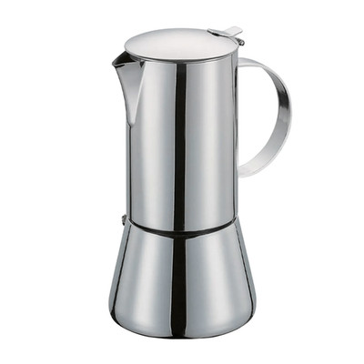 Cilio Premium Espressokocher Aida aus Edelstahl, für 10 Tassen