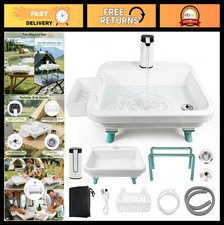 Portable Outdoor Sink with Electronic Faucet, Lightweight Wash Station for Campi