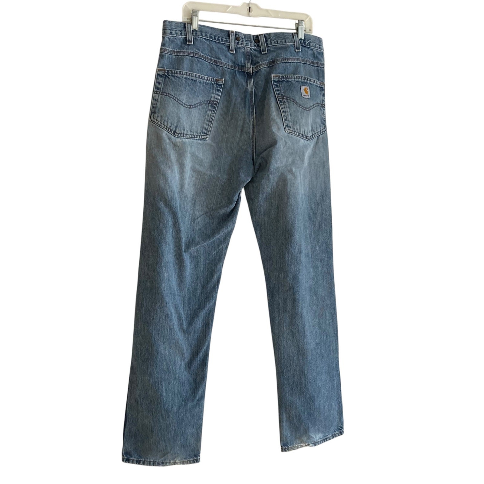 Carhartt Traditional Fit Bootcut Faded Mid Wash Western Gorpcore Jeans Sz 36x34 thumbnail 15