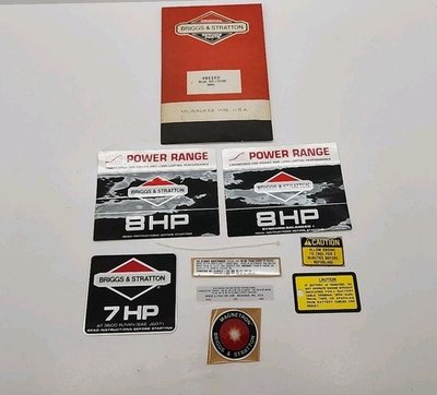 #ad New Briggs And Stratton OEM 491182 Decal Kit NOS $22.99