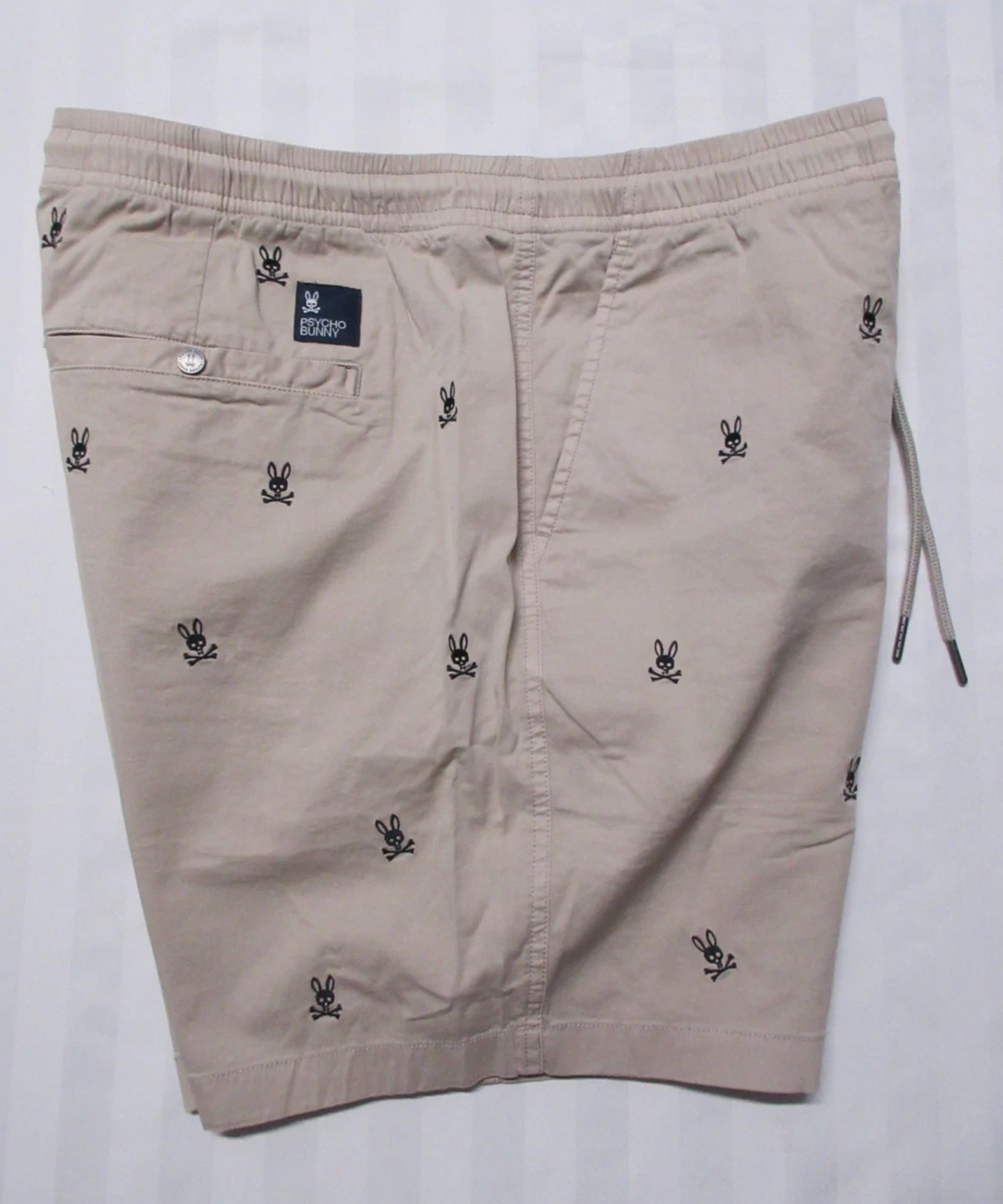 PSYCHO BUNNY Men's ISLES Elastic Waist Sandstone Twill Chino Shorts size 2XL
