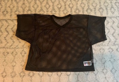 Alleson Athletic Black Goth Mesh Cropped Practice Jersey Adult XL