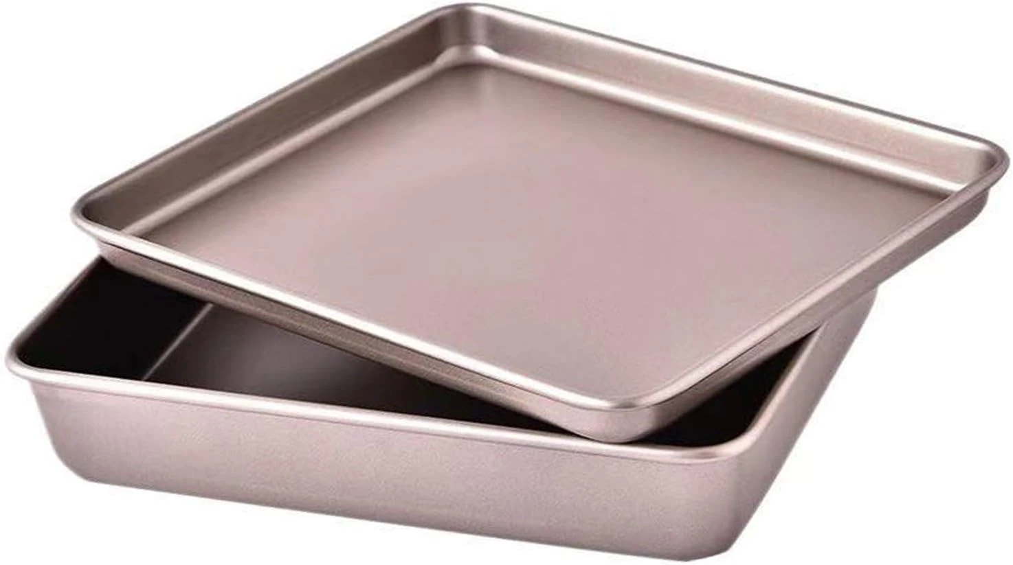 Small Baking Sheet Pans Nonstick 11X9Inch Carbon Steel Deep Side Replacement Tra