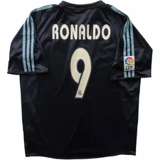 Real Madrid 2003-04 Adidas away Ronaldo football jersey shirt size L