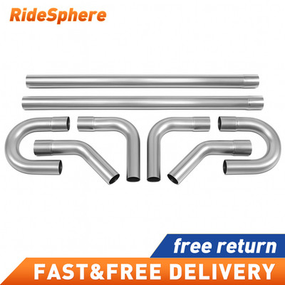 T304 3'' Inch Stainless Steel Exhaust Pipe Mandrel Straight Bend Kit Universal